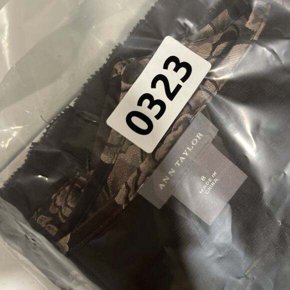 Ann Taylor Women Silk Gray Black Tapestry Floral Baby Doll Tank Ruffle Tiered 8 - Picture 10 of 11